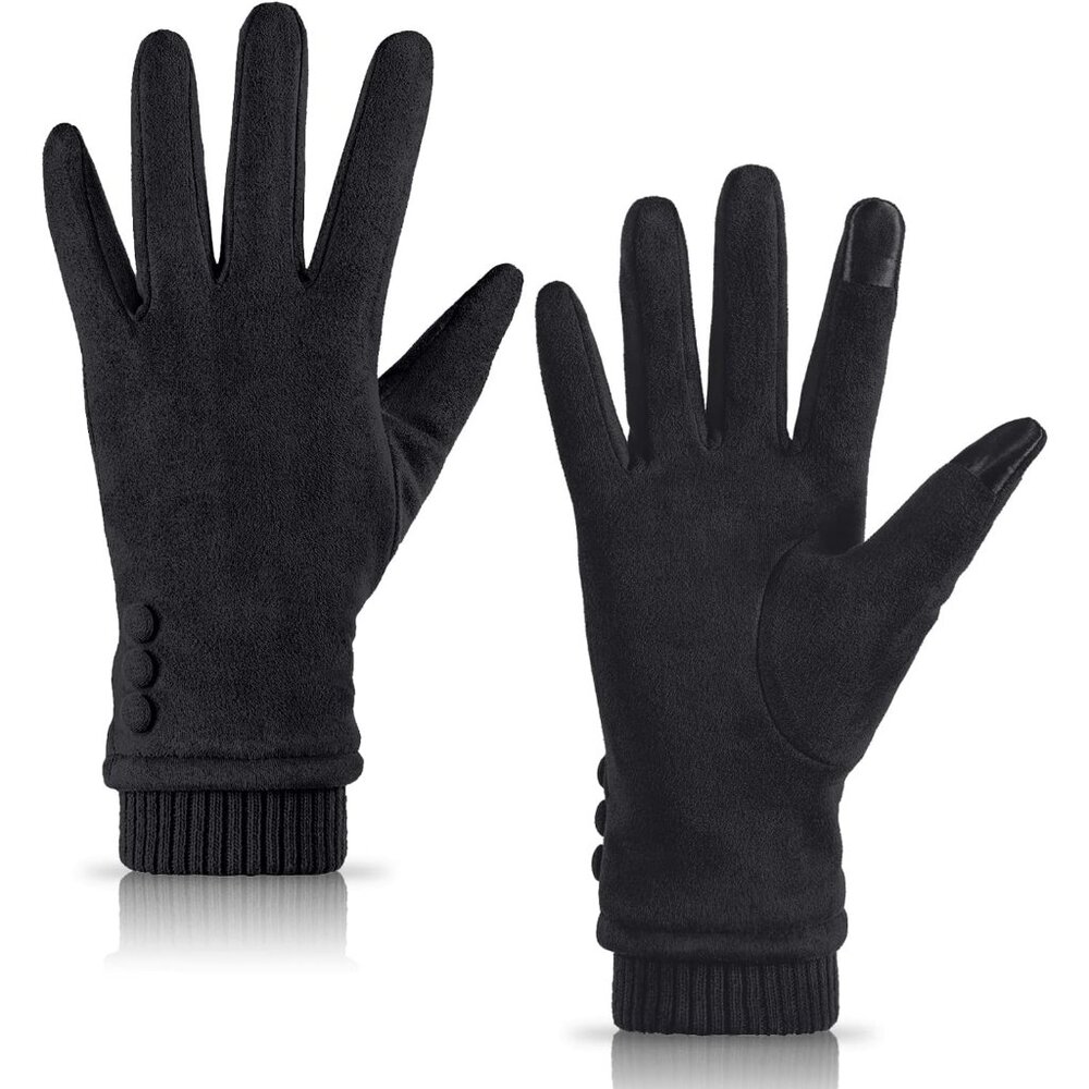 Women's Winter Touch Screen Texting Phone Windproof Gloves - Fleece Lined, Thick